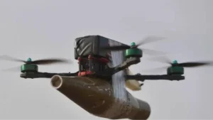 Російський FPV-дрон з бойовою частиною для атак на Харківщині