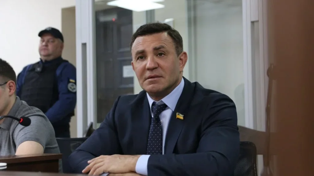Народний депутат Микола Тищенко під час судового засідання щодо застави